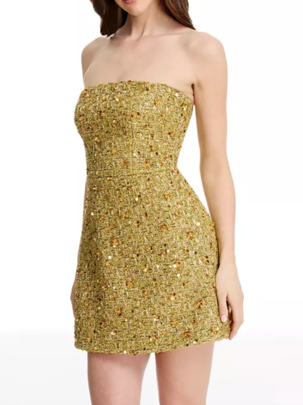 Dress the Population Women's Scottie Strapless A-Line Mini Dress Size XL